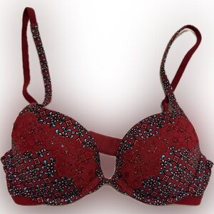 [NWOT] Body by Victoria's Secret Push-Up Bra –Burgundy Patterned Lace –Size 32C